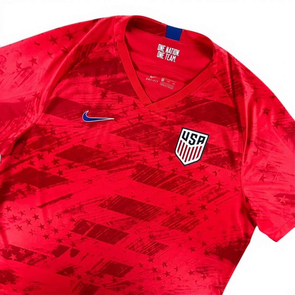 Nike USA Soccer Jersey Mens XXL Red Dri-FIT USMNT 2019 Stars Stripes 2XL